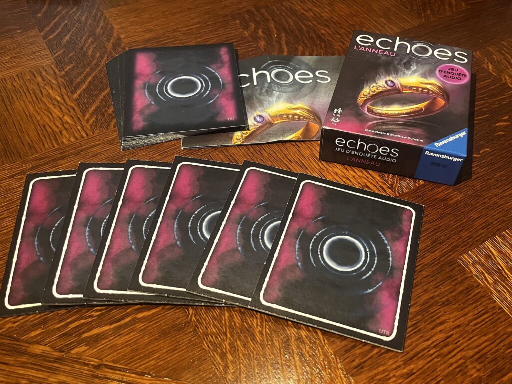 Tout le matériel dans la boîte Echos : L'anneau