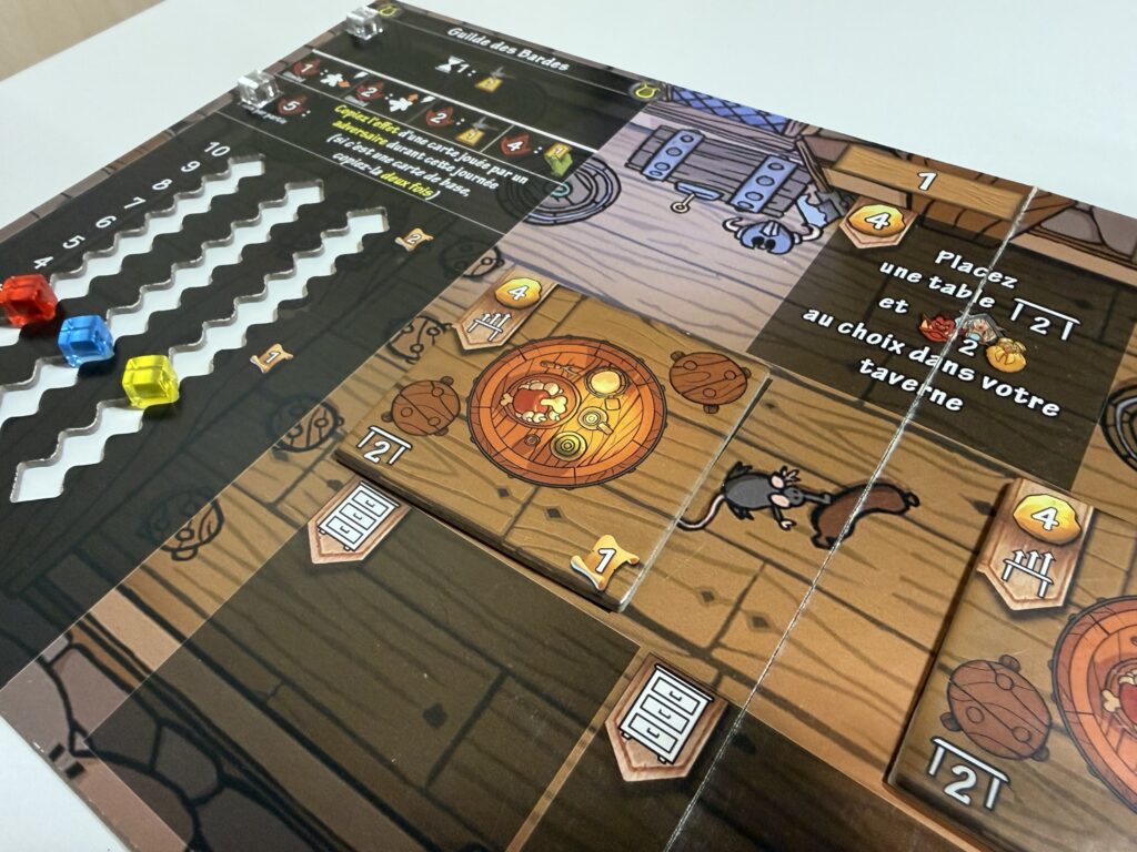 Vue du plateaur joueur : la taverne