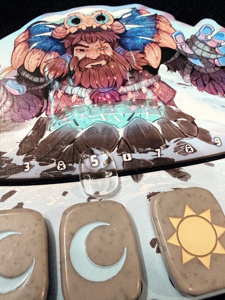 Détail d'un plateau joueur dans Carnuta