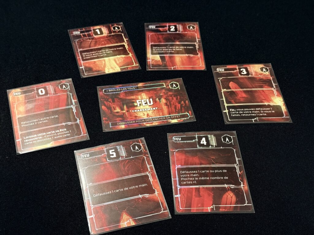 Les cartes du protocole Feu