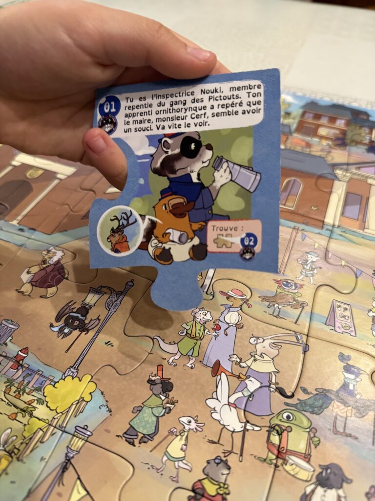 Mon Puzzle Aventure : Petits Détectives première étape de l'enquête.